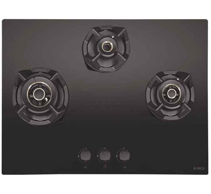 Elica Classic 3 Burners Built-in Hob (AB MFC 3B 70MT Black Glass) FLEXIABMFC3B70MT